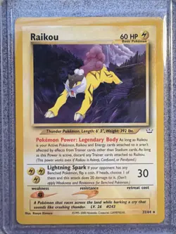 Raikou - Non-Holo (Neo Revelation - 22/64) - Pokemon Card - Image 1