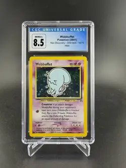 CGC 8 Wobbuffet Neo Discovery 16/75 Holo SWIRL 2001 Pokemon Card NM/MINT + - Image 1