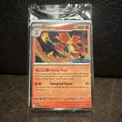 Delphox pokemon Stamped Promo Card New Sealed Pokemon Chaos Rising 013/086 - Image 1