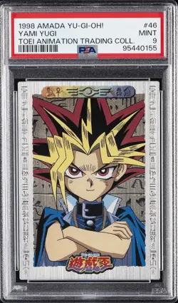 1998 AMADA YU-GI-OH! TOEI ANIMATION TRADING COLLECTION #46 YAMI YUGI PSA 9 - Image 1