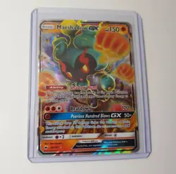 Marshadow GX 80/147 Sun & Moon Burning Shadows Full Art Ultra Rare Pokemon LP-NM - Image 1