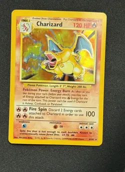 Charizard 4/102 Base Set Holo 1999 WOTC Pokemon Trading Card Game - Image 2