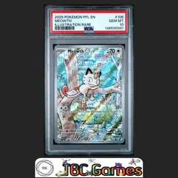 Meowth Pokemon Phantasmal Flames #106 Illustration Rare PSA 10 - Image 1
