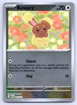 Pokemon Buneary Mega Evolution MEG C REVERSE HOLO 107/132 NM - Image 1