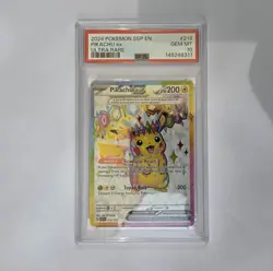 2024 Pokemon SSP En-Surging Sparks Ultra Rare #219 Pikachu EX PSA 10 Gem MT - Image 2