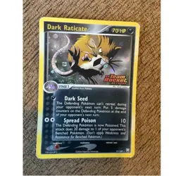 Pokemon TCG Dark Raticate 17/109 EX Team Rocket Returns Reverse Holo Rare - Image 1