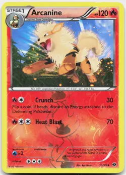 Arcanine 13/99 Uncommon Next Destinies Pokemon Reverse Holo Lightly Played - Image 1