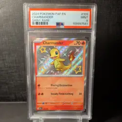 2024 POKEMON PAF EN-PALDEAN FATES SHINY RARE #109 CHARMANDER PSA 9 - Image 1