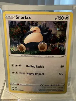 Pokemon TCG Snorlax 140/202 Sword & Shield Cosmos Holo Rare Near Mint/Mint - Image 1