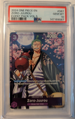ONE PIECE ZORO-JUUROU 2024 EVENT PACK VOL.5 #067 PSA 10 - Image 1