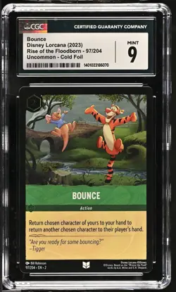 Disney Lorcana GRADED Bounce 97/204 Rise Floodborn Uncommon 9 CGC - Image 1