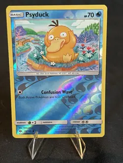 Psyduck Reverse Holo Common Card SM Base Set 28/149 LP+ Condition - Image 1