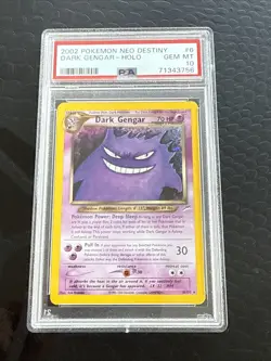 PSA 10 GEM MINT Dark Gengar 6/105 HOLO Neo Destiny RARE Pokemon Card - Image 1