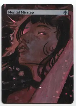 Mental Misstep Altered Art Mtg Hand Painted Card Commander - Image 1