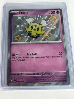 Pokemon TCG Flittle 164/091 2024 Paldean Fates Holo Shiny Rare Card - NM - Image 1