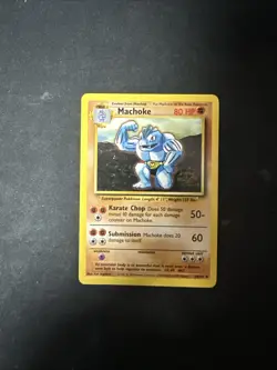 Machoke Base Set 34/102 Uncommon Pokemon Card Unlimited 1999 D10 - Image 1