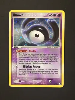 Pokemon Card - Unown (H) Unseen Forces H/28 Holo Rare H/28 - LP - NM - Image 1