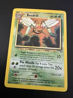 Beedrill 18/75 Neo Discovery Unlimited 2001 Pokemon Card Rare NM - Image 1