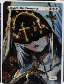 Linvala, the Preserver Altered Art Mtg Hand Painted Card Commander - Image 1