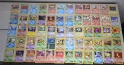 Vintage Pokemon Card Lot Of 62 Meowth, Bulbasaur, Charmander, Dragonair 95-09 - Image 1