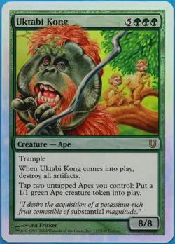 Uktabi Kong FOIL Unhinged PLD Green Rare MAGIC MTG CARD (ID# 509622) ABUGames - Image 1