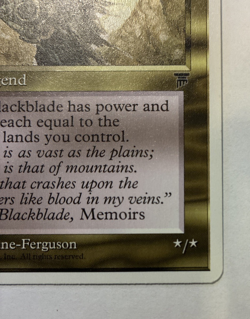 Dakkon Blackbladfe - NM - Rare Magic the Gathering Chronicles 1995 WotC - Image 3