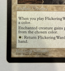 Flickering Ward Tempest (TMP) Magic the Gathering 1997Uncommon NM - Image 2