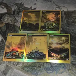 MTG Aetherdrift• First Place Foil Lands Set × 5 - Image 1