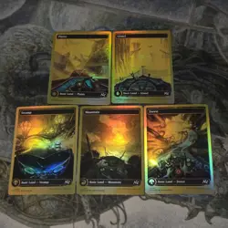 MTG Aetherdrift• First Place Foil Lands Set × 5 - Image 2