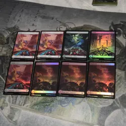 MTG Aetherdrift• Full Art Lands Mix Lot × 8 - Image 1