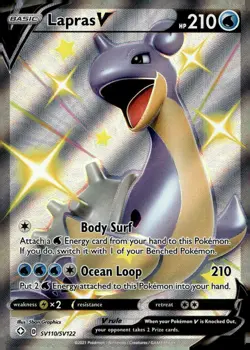 Lapras V SV110/SV122 Holo V Rare Shining Fates Shiny Vault Pokemon Near Mint - Image 1