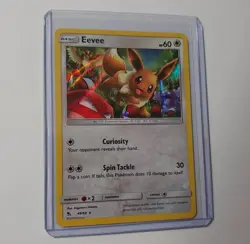 Pokemon Card Eevee 48/68 Hidden Fates Holo Rare 2019 LP-NM - Image 1