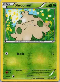 Pokemon TCG Shroomish 6/111 Furious Fists Rev Holo MP - Image 1