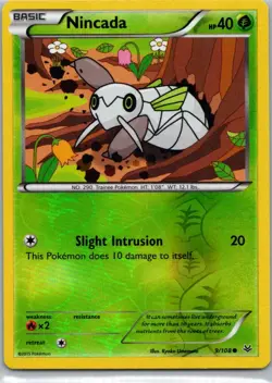 Pokemon TCG Nincada 9/108 Roaring Skies Rev Holo NM - Image 1