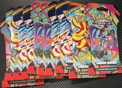 Pokemon TCG Chaos Rising Booster Pack Lot 10 Packs English 6+ - Image 1