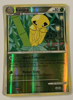 Pokemon TCG Kakuna Uncommon Unleashed 32/95 Reverse Holo LP - Image 1