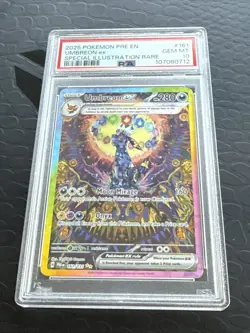 2025 POKEMON PRISMATIC EVOLUTIONS SPECIAL ILLUSTRATION RARE UMBREON 161 PSA 10 - Image 1