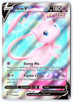 Mew V 250/264 Fusion Strike Holo Full Art Pokemon TCG - Image 1
