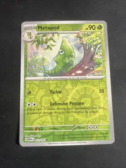 Metapod 011/165 Common 151 Pokemon Reverse Holo Near Mint - Image 1