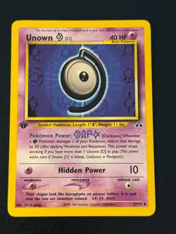 Unown 47/75 Pokemon Neo Discovery 1st Edition - Image 1
