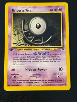 Unown 51/75 Pokemon Neo Discovery 1st Edition - Image 1