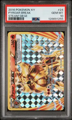 2016 POKEMON XY STEAM SIEGE #24 PYROAR BREAK PSA 10 - Image 1