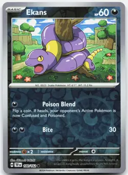 Ekans 100/162 Common Temporal Forces Pokemon Reverse Holo Near Mint - Image 1