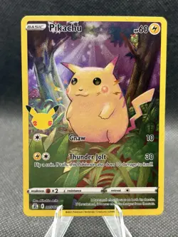 Pikachu 005/025 Pokemon Celebrations Full Art Holo 25th Anniversary NM - Image 1