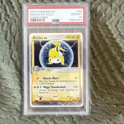 2003 POKEMON EX SANDSTORM #98 RAICHU EX-HOLO PSA 10 - Image 1