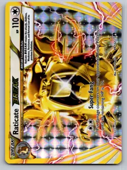 Raticate BREAK 89/122 BREAK Rare BREAKpoint Pokemon Near Mint - Image 1
