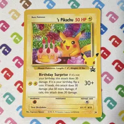 TCG Pokemon ______'s Pikachu 24/53 Wotc Promo Holo Basic 50HP EN - Image 1