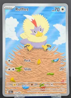 Pokemon Rufflet #154/086 English Black Bolt Illustration Rare Full Art - Image 1