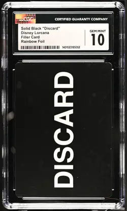 Disney Lorcana GRADED Solid Black Discard 10 CGC - Image 1