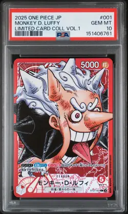 2025 ONE PIECE JAPANESE LIMITED CARD COLLECTION VOL.1 MONKEY D. LUFFY PSA 10 - Image 1